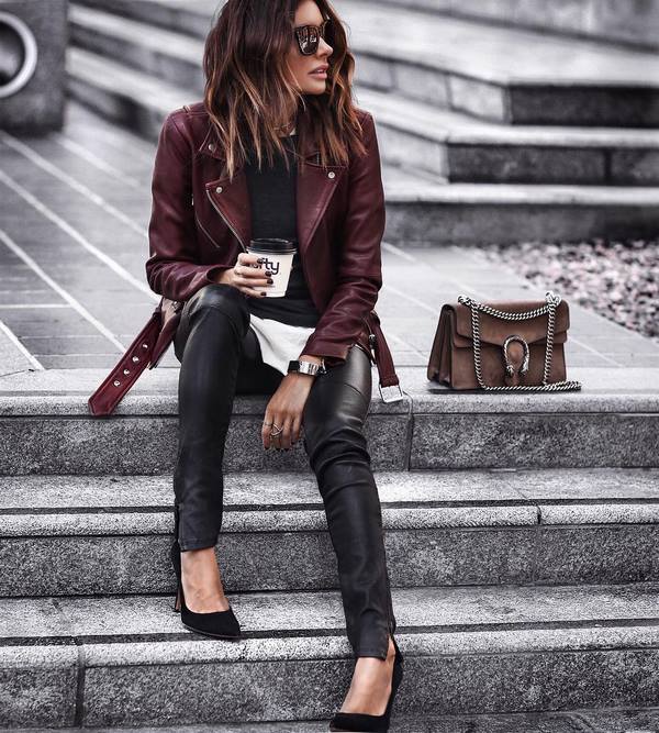 Les meilleures images avec un pantalon en cuir 2025-2026 - les styles les plus élégants de pantalons en cuir pour femmes