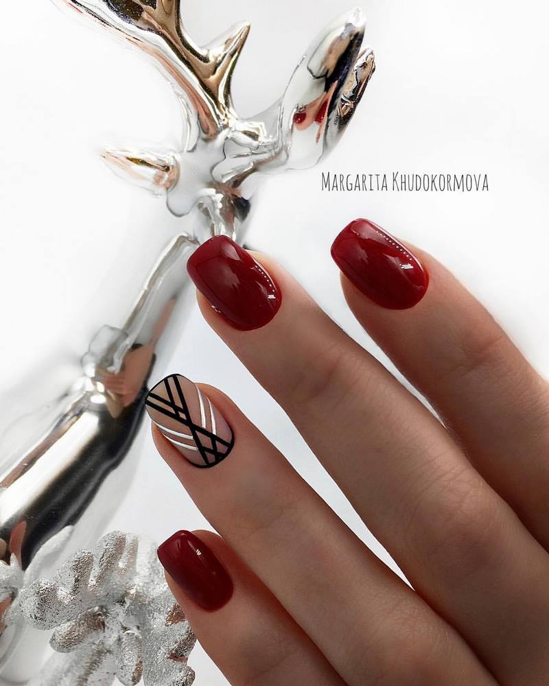 مانيكير بورجوندي الساحر 2025-2026 في الأساليب والأساليب الجديدة