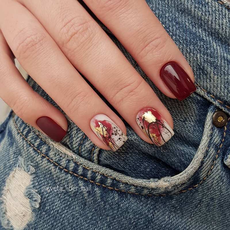 مانيكير بورجوندي الساحر 2025-2026 في الأساليب والأساليب الجديدة