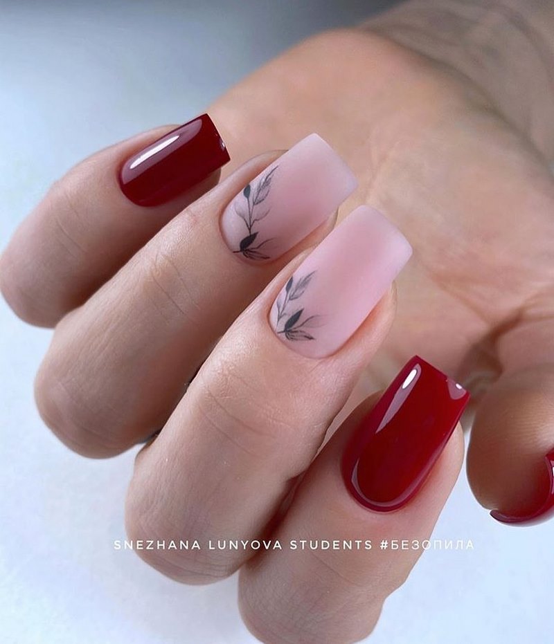 مانيكير بورجوندي الساحر 2025-2026 في الأساليب والأساليب الجديدة