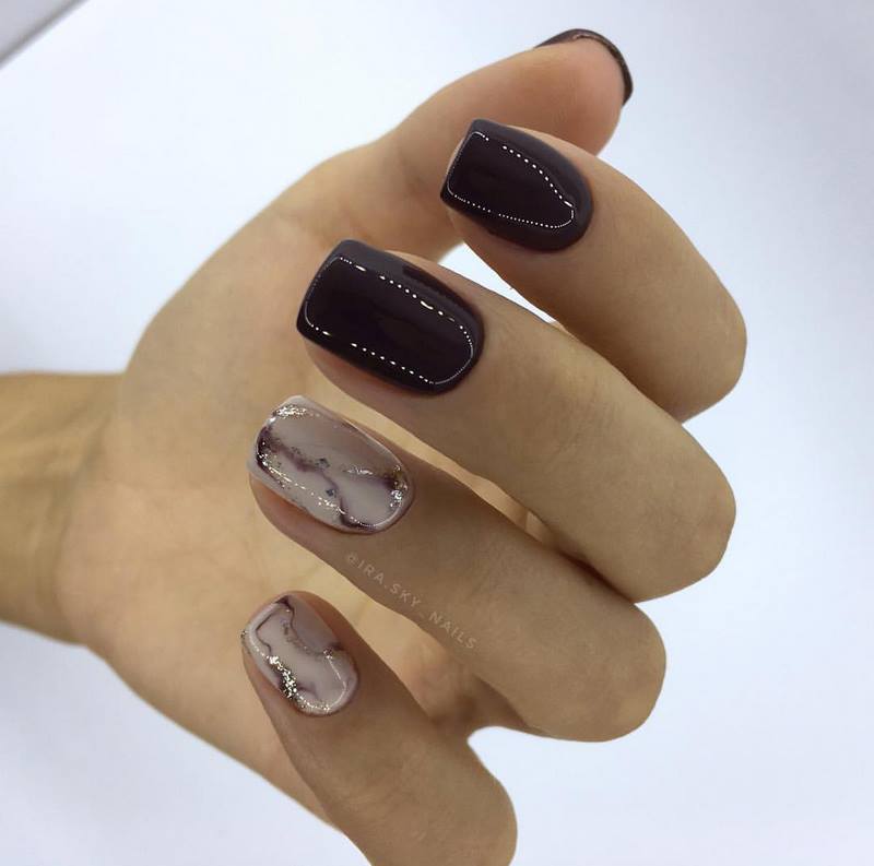 Idées créatives pour la manucure en marbre 2025-2026: des nouveautés en matière de design