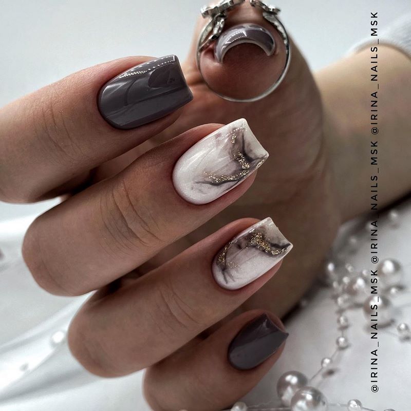 Idées créatives pour la manucure en marbre 2025-2026: des nouveautés en matière de design